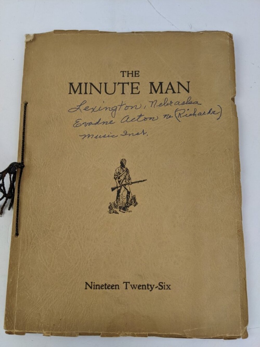 The Minute Man Volume L c. 1926 Lexington Nebraska Antique Vintage Ephemera